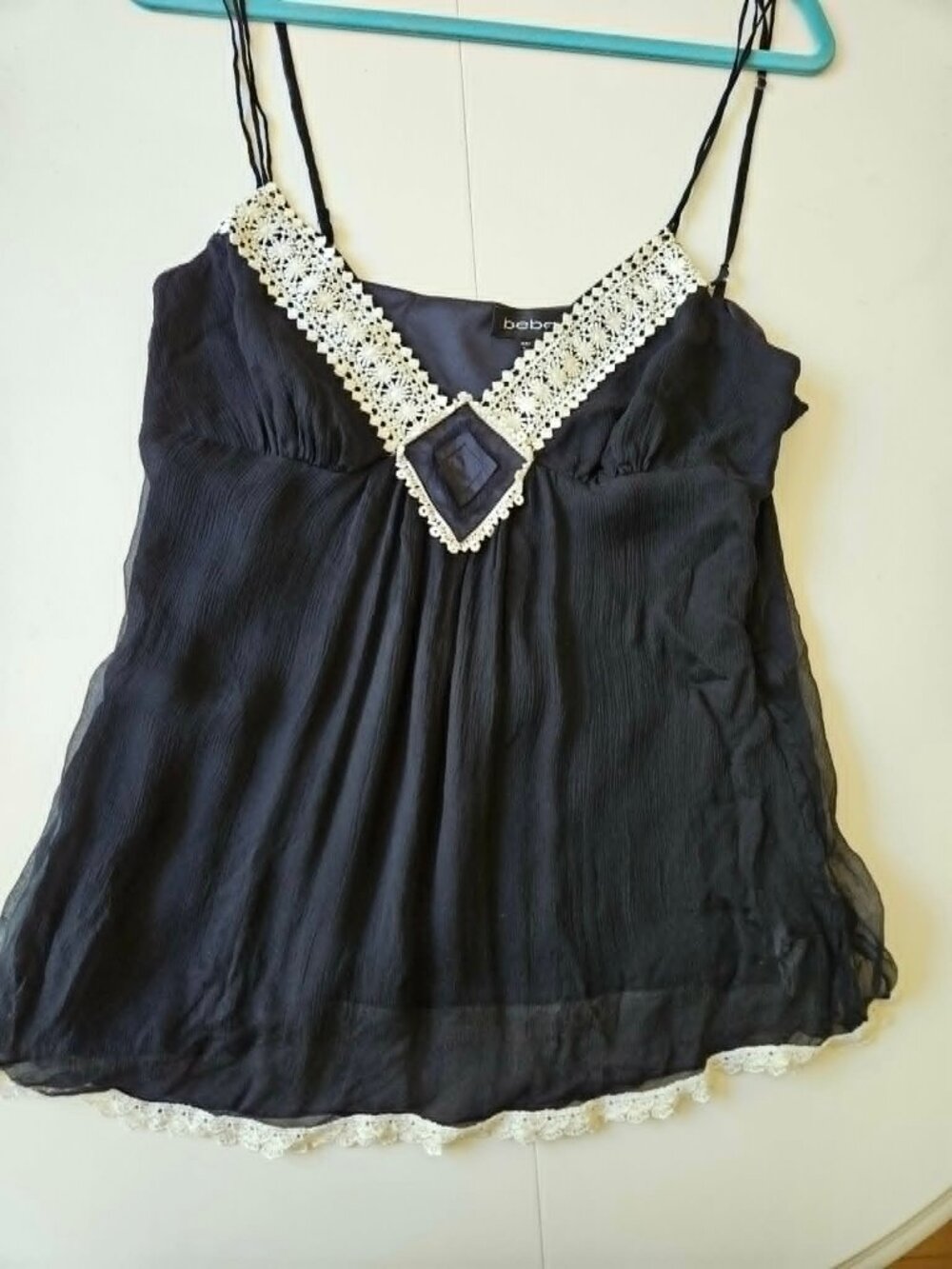 Bebe Silk Camisole Sz Large
